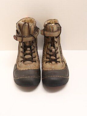 J41 Ankle Boots Size 8.5M Faux Vegan Textile Upper Rubber Outsole KJ13SRA34